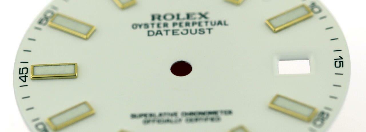 Original Men Rolex Datejust II 41mm 116303 116333 Gloss White Stick 2/Tone #N36