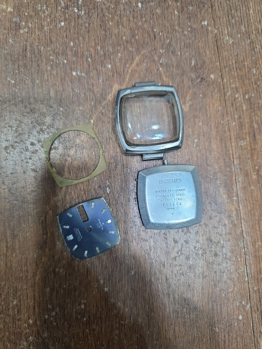 RARE SEIKO 5606-5060 LORDMATIC WATCH CASE /BACK / GASKET FOR PARTS/REPAIR