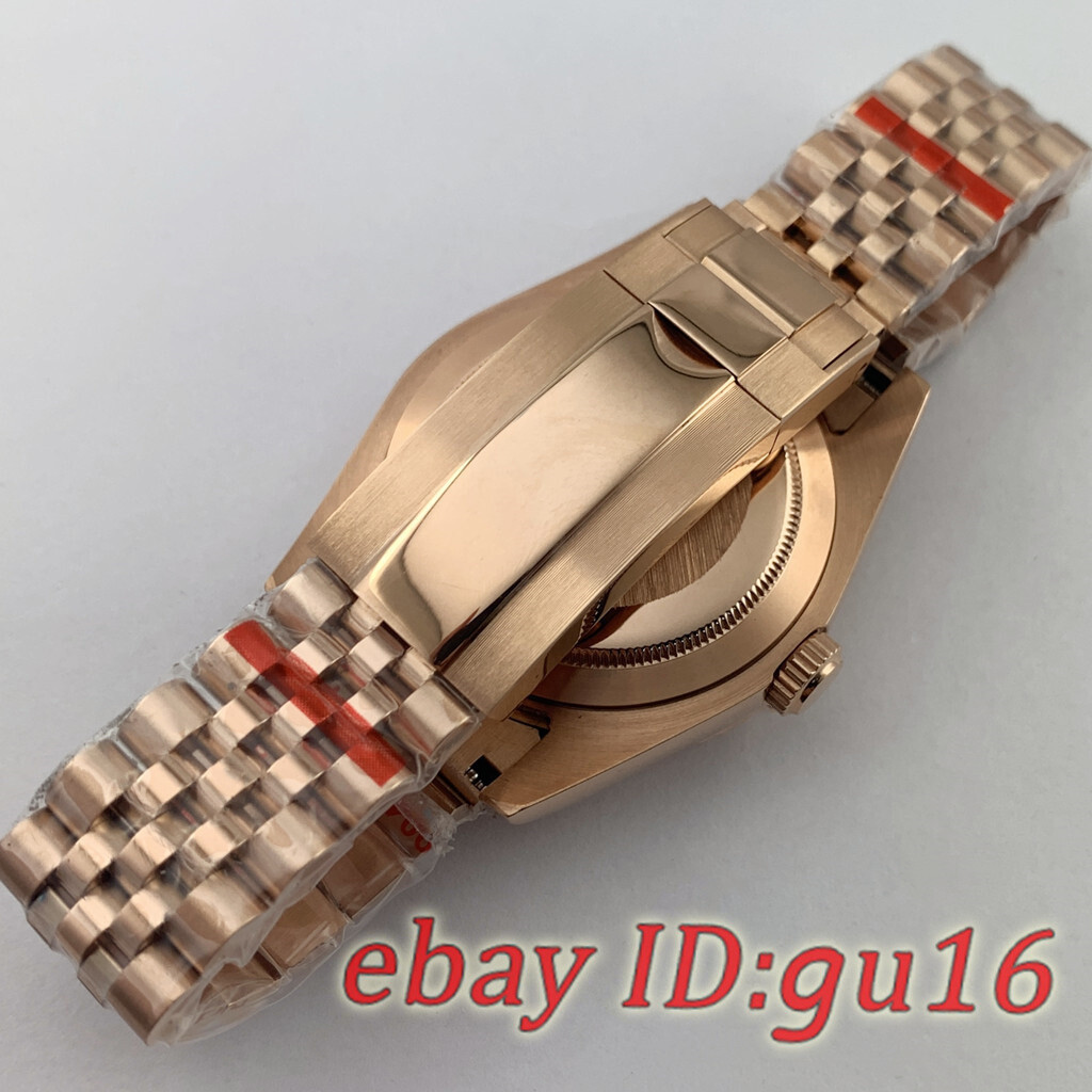 36mm/40mm NH35 NH36 ETA 2824/2836 Miyota 8215 Rose gold Jubilee strap Watch case