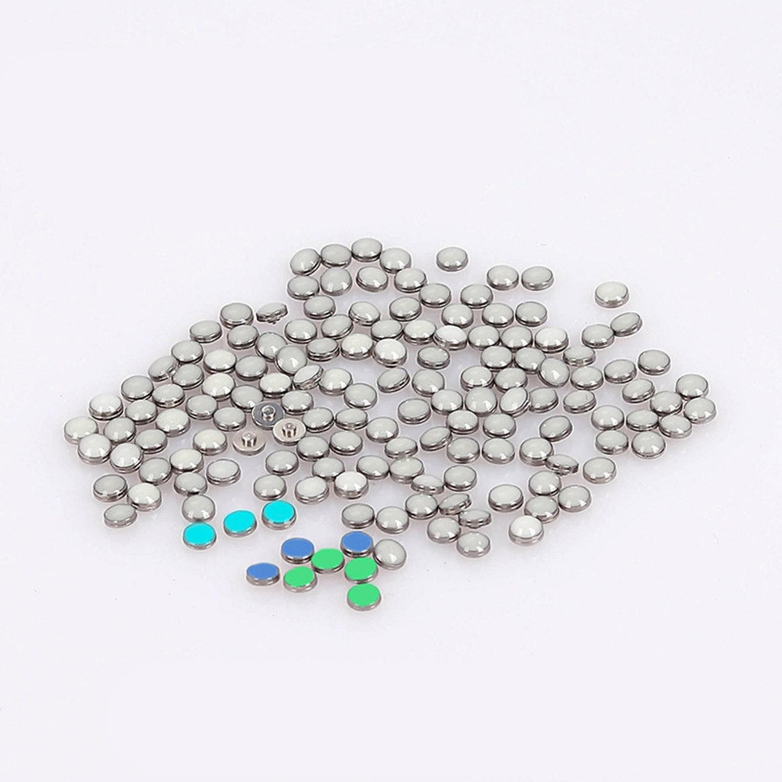 10Pack Alloy+Glass Universal Watch Luminous Bezel Dial Night Dot Pip Decoration