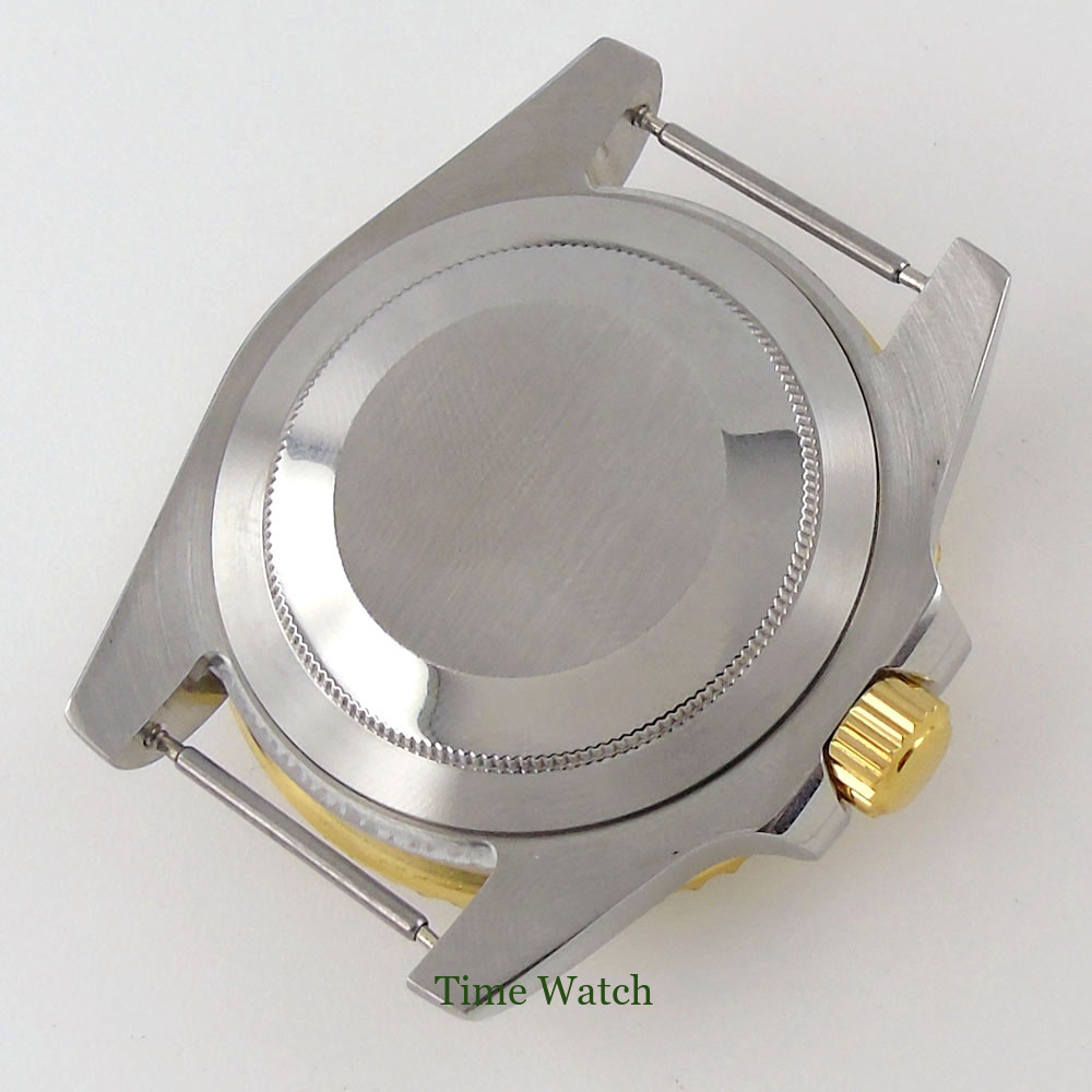 40mm Gold Watch Case Fit NH35 Miyota8215 DG2813 ETA2824 2836 PT5000 Oyster Strap