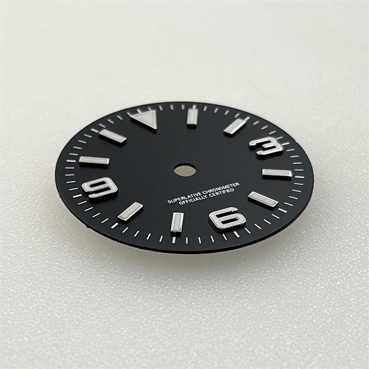 28.5mm/31mm black watch dial blue luminous dial fit NH35 NH36 4R35 movement