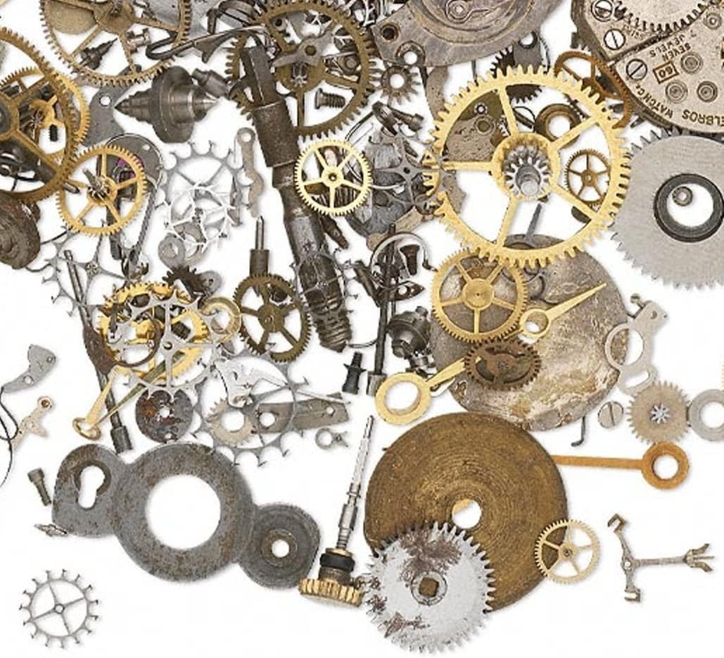 Mixed Metal Vintage Watch Components – 500+ Pieces