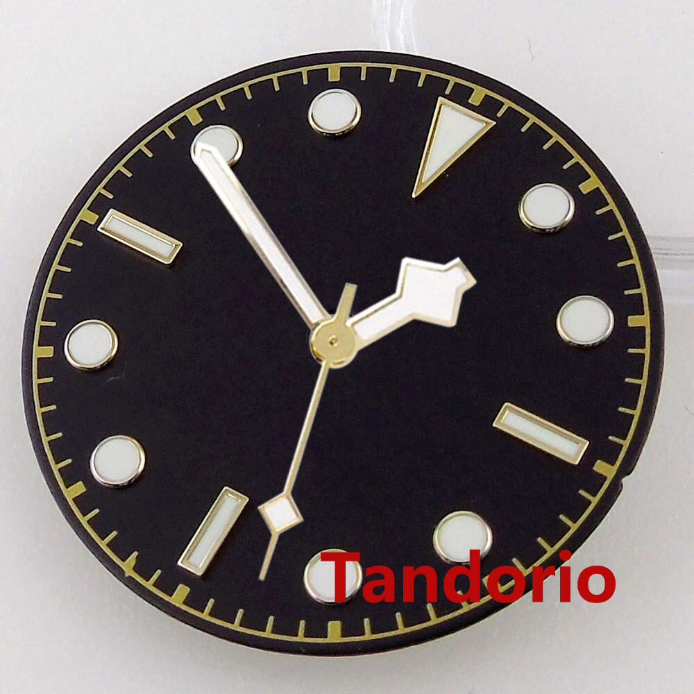 29mm BLIGER Black/Gray Luminous Watch Dial Face For NH35 NH36 MIYOTA 8215 821A
