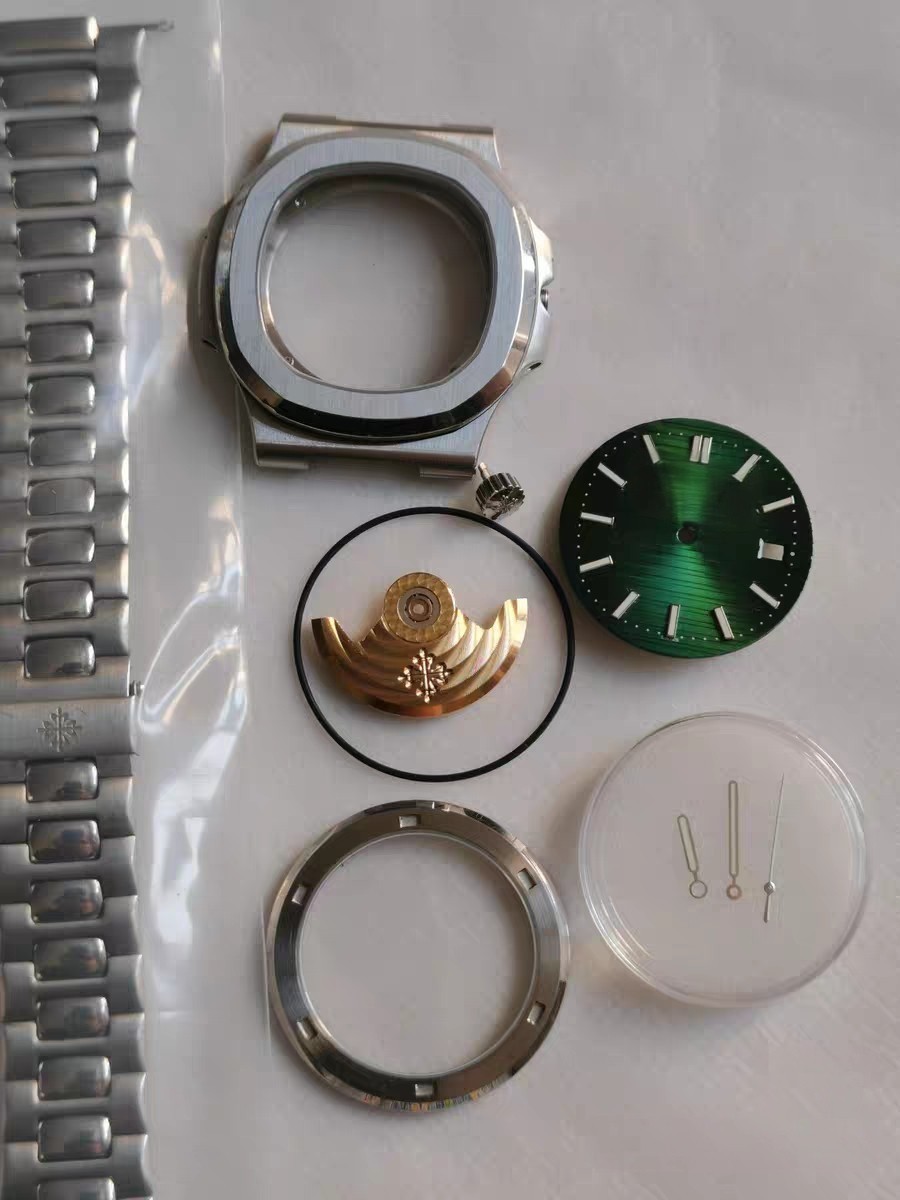 DIY SET for PP 2824 watch case + dial + hands + Strap sapphire 40mm