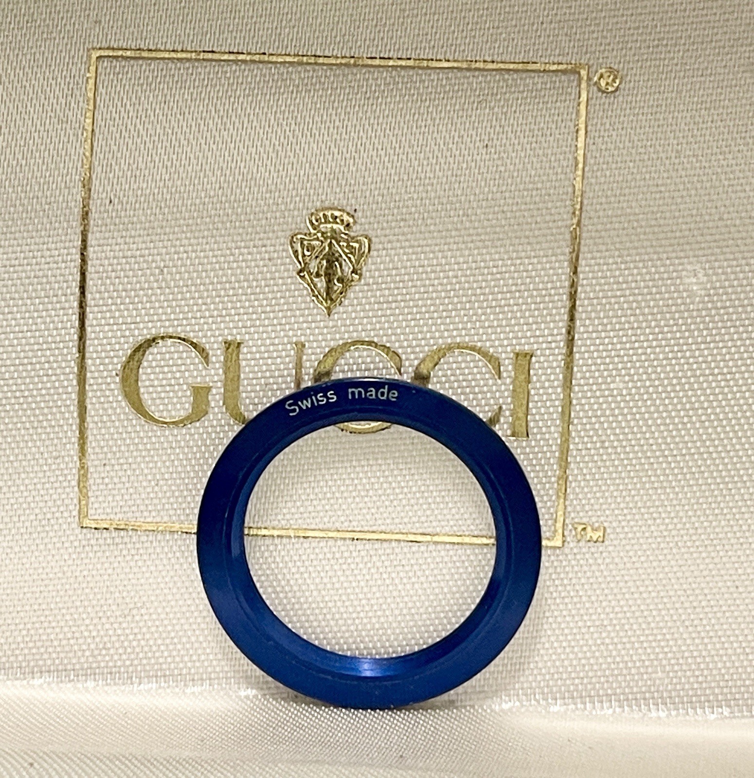 BLUE DIAMOND CUT GUCCI BEZEL FOR VINTAGE GUCCI BEZEL WATCH 1100L 1200L 11/12.2