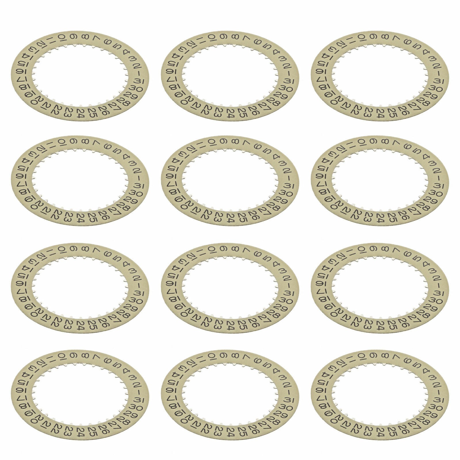 12 Champagne Tapered Replacement Date Disc For Rolex Datejust Submariner 3135