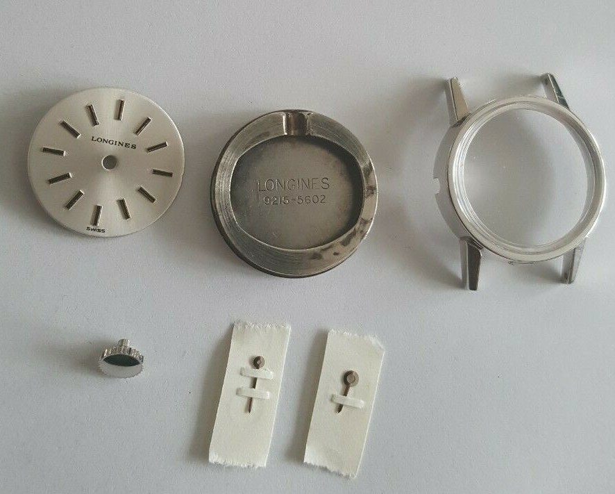 Longines Case Number 9215-5602 For Caliber 5602 + Dial + Hands + Crystal + Crown