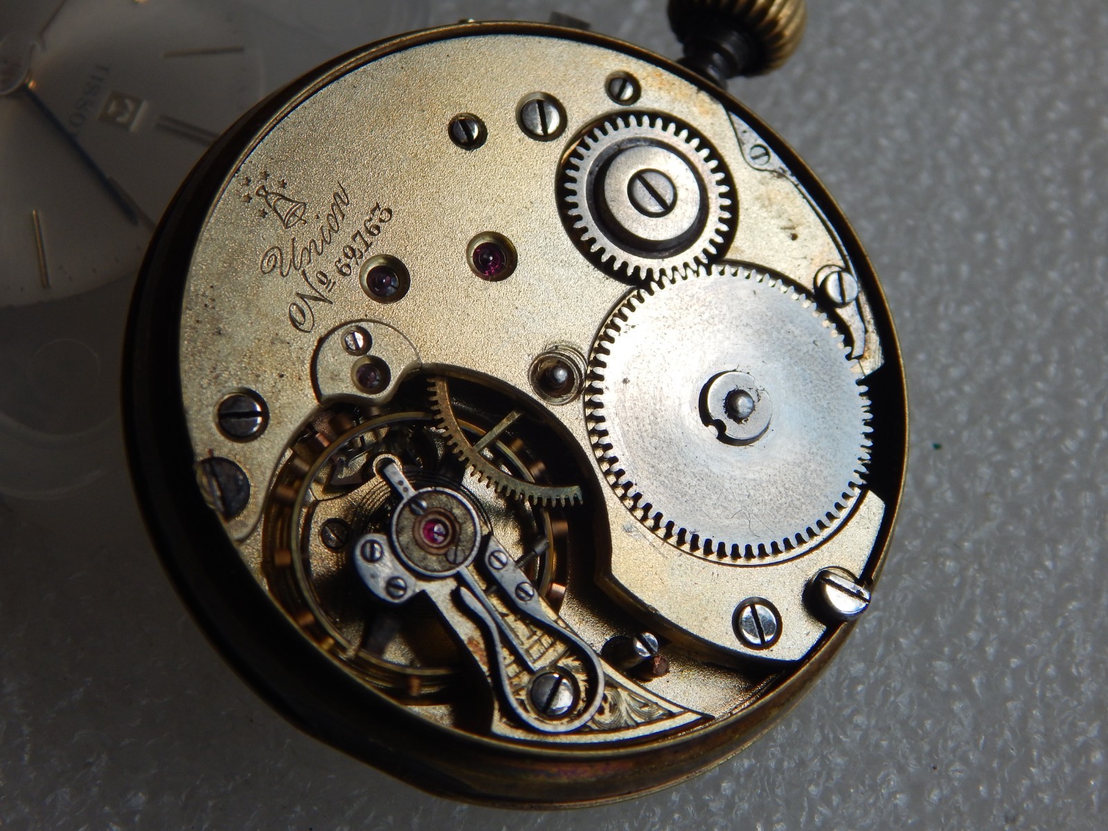 Pocket Watch Union Bell Glashütte Dürrstein Movement with Dial & Hands