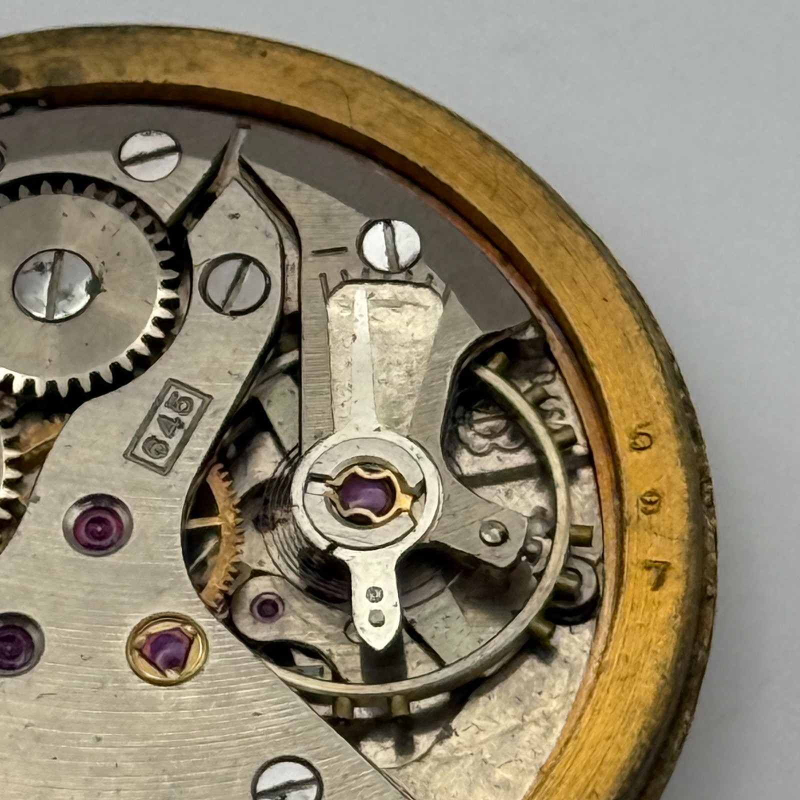 ETA 2370 Watch Movement Rotary Manual Wind Vintage Swiss Parts Repair 31.3mm