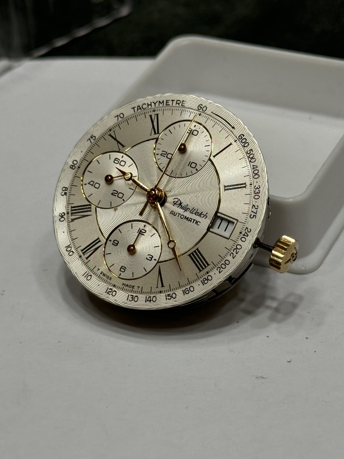 Chronograph Automatic Eta 7750 Phillip Watch Swiss Made Running