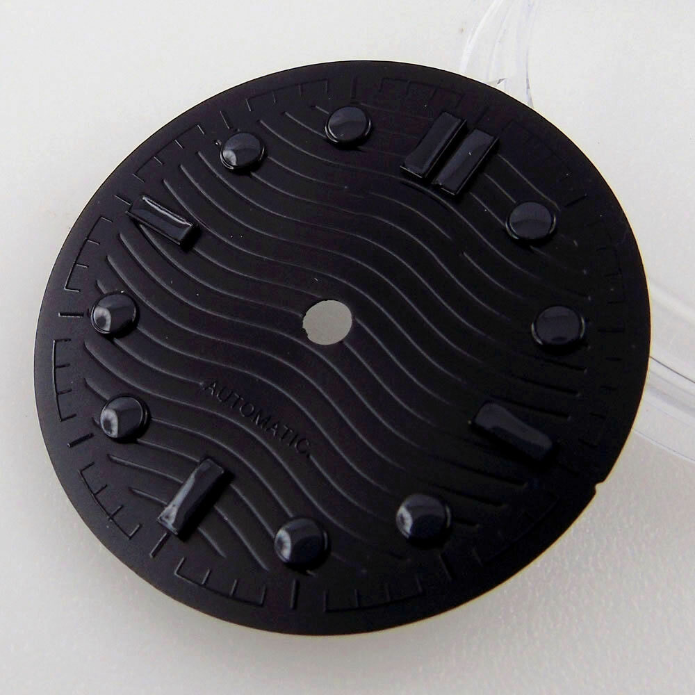 31mm black dial black marks fit miyota 8215 ETA 2824 2836 NH35 NH36 7s26 7s36