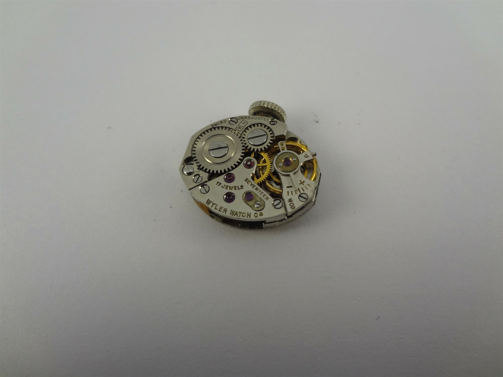 Wyler Incaflex Cal. WL11 17J Manual Ladies Watch Movement W/ Dial For Parts