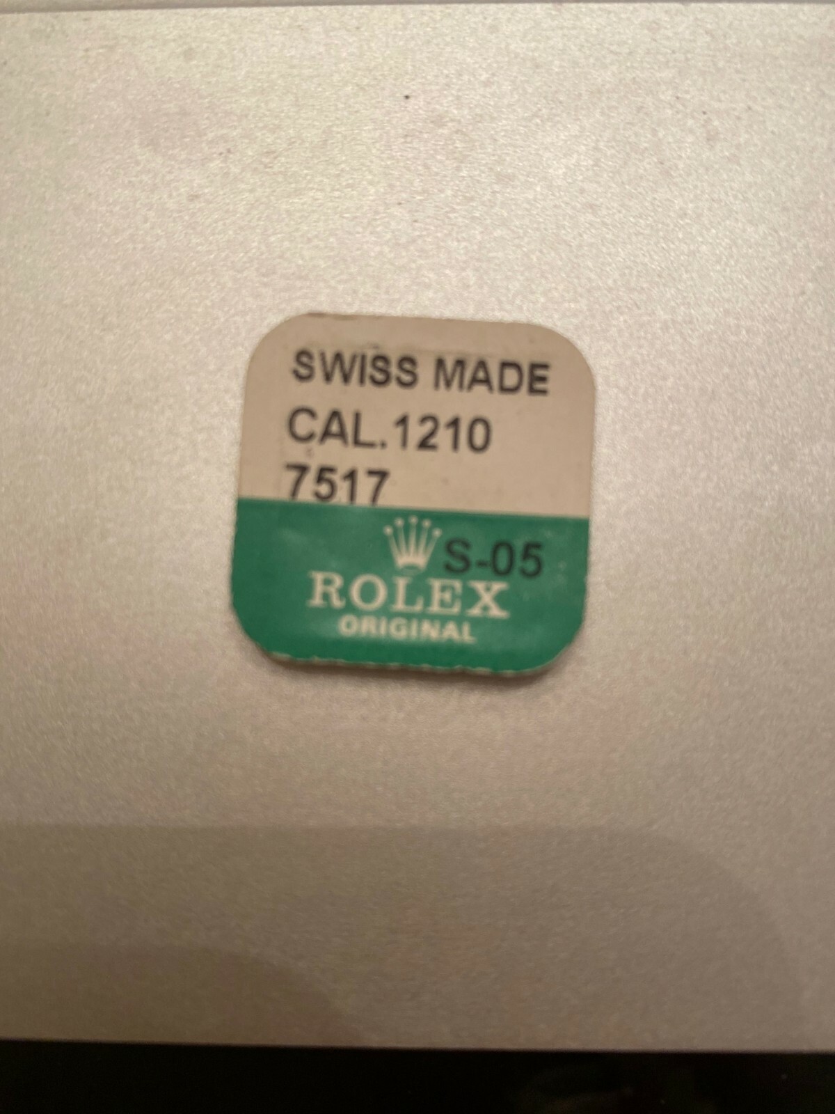 Genuine Rolex Driving Wheel Over 3rd Wheel Cal.1210 Part 7517 – In Sealed Pkg