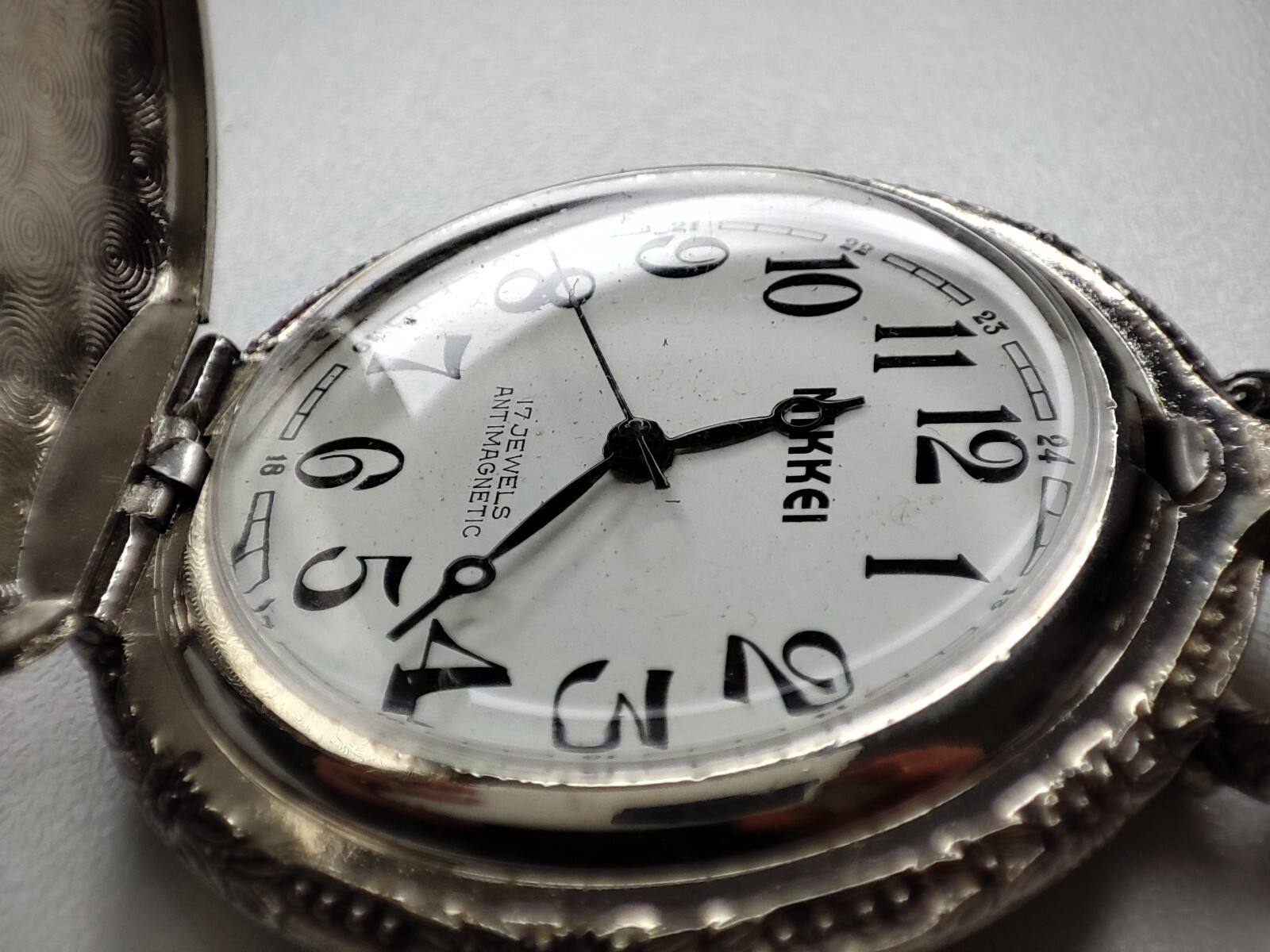 Boat hunting scene pocket Watch nikkey – 46.5 mm for parts and spares