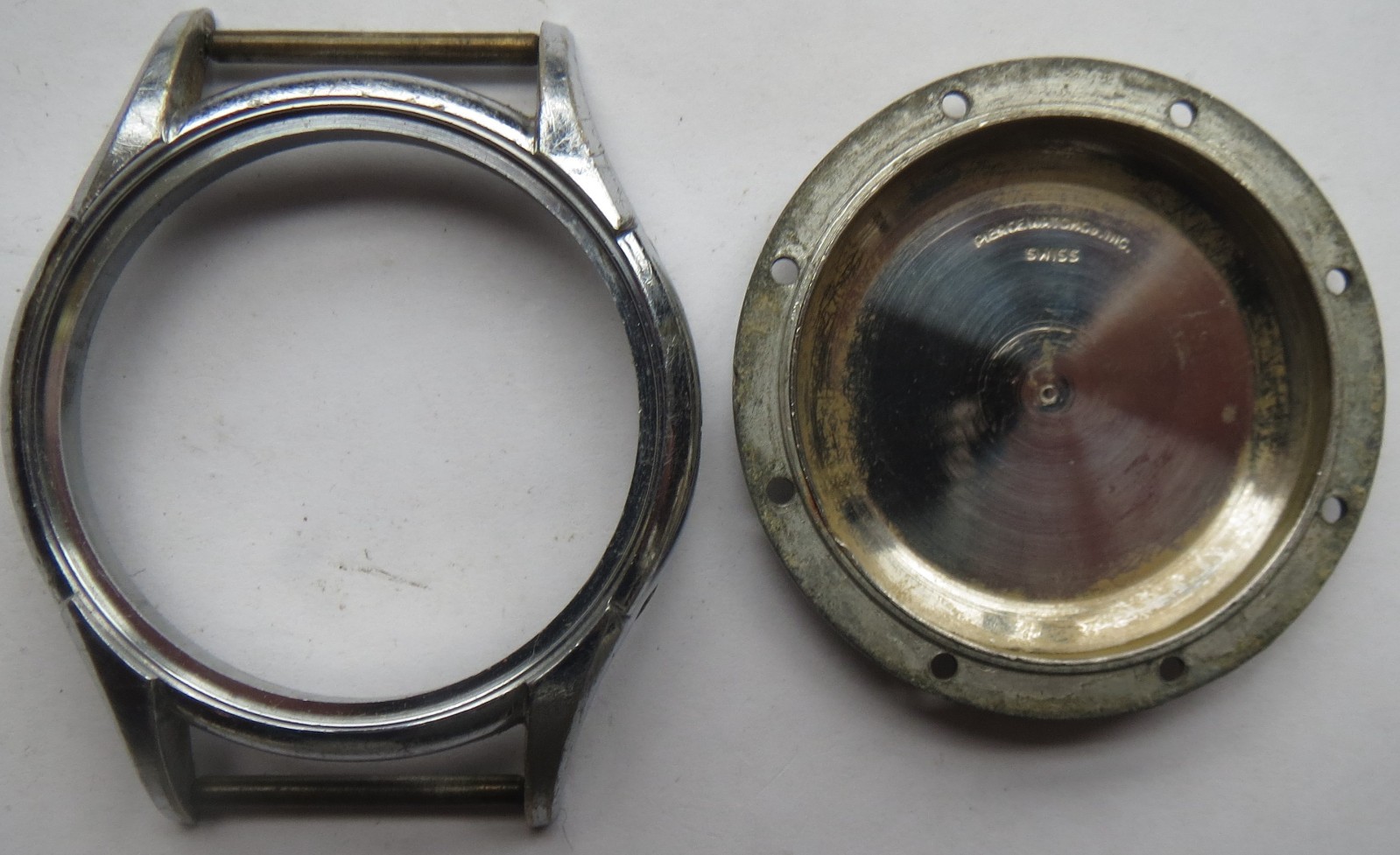 Pierce chronograph mens wristwatch nickel chromiun case 37 mm. in diameter