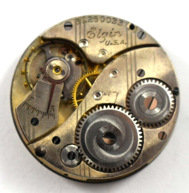 Vintage Elgin Manual Wind 430 6/0s 7J Hunting Watch Movement lot.wk