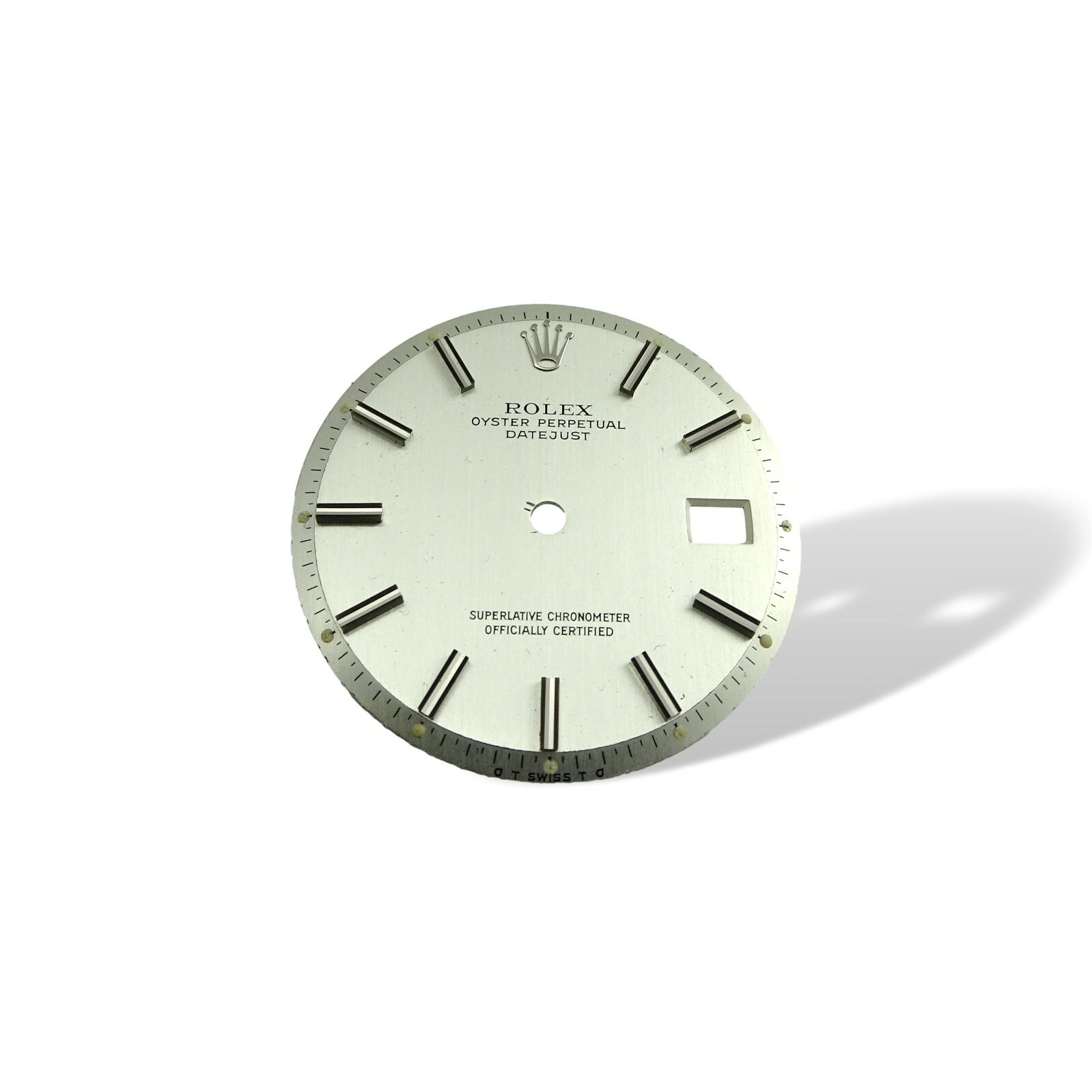 Rolex Watch Dial Non Quick Pie Pan Datejust Part White & Gold 1601 1603 1600