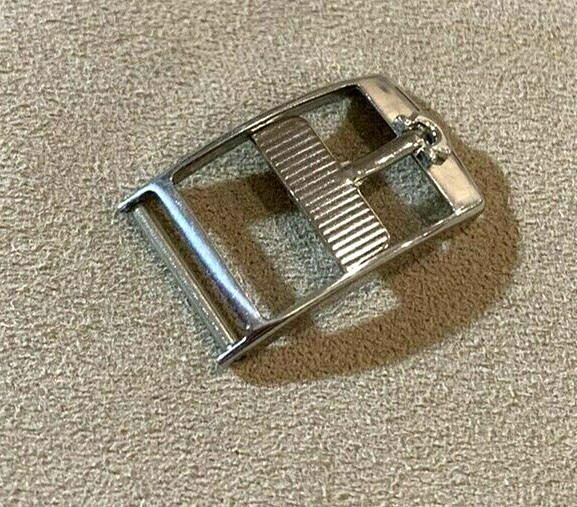 OMEGA Watch Buckle Clasp 14mm Silver Tone Polished Stainless Steel Unused NOS