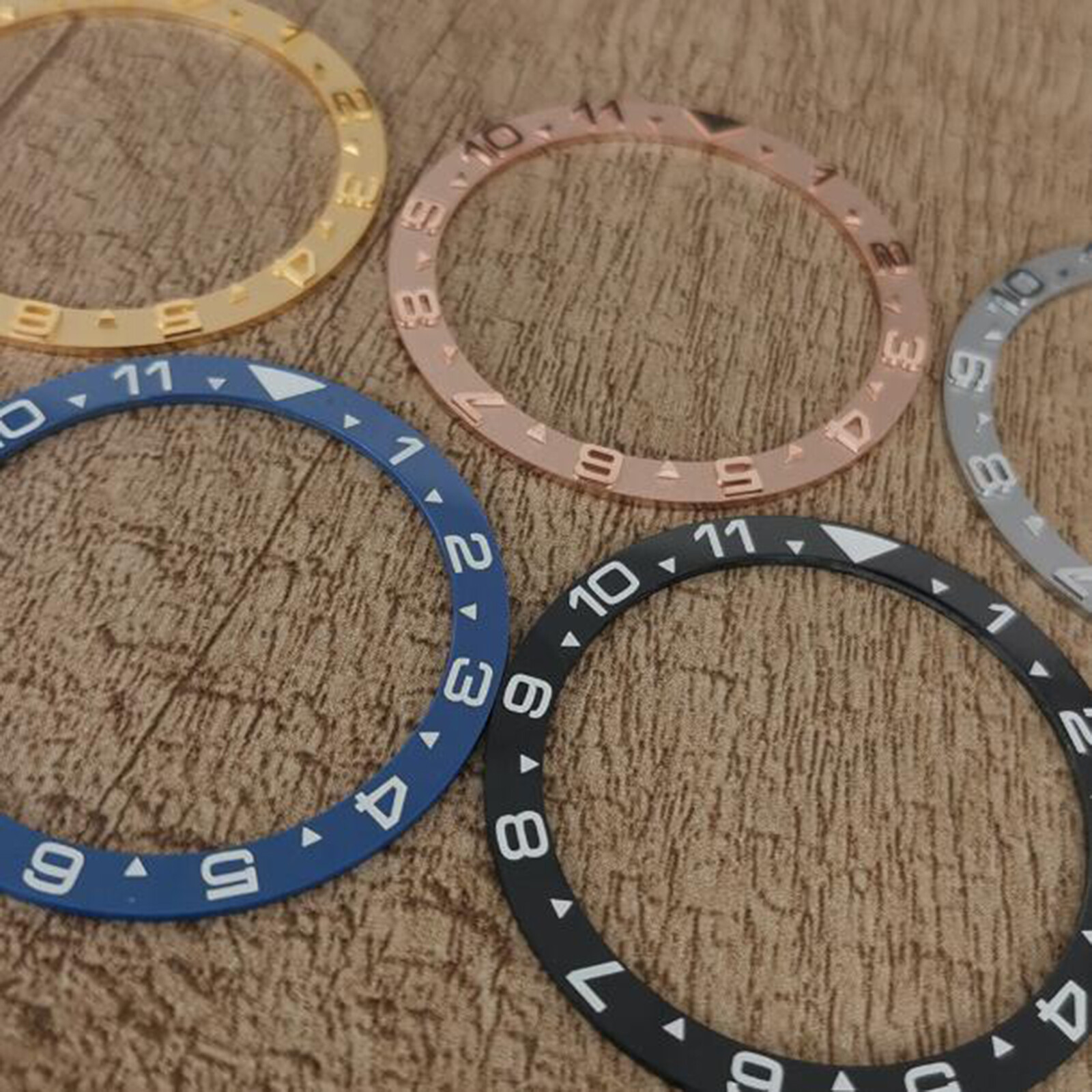 39mm Flat Ceramic/Steel Ring Watch Bezel Insert Ring Watch Accessory Repair Part