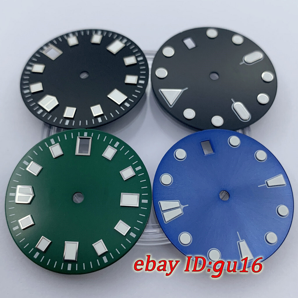 28.5mm Bliger sterile dial super luminous fit NH35 movement for 3.8 oclock crown