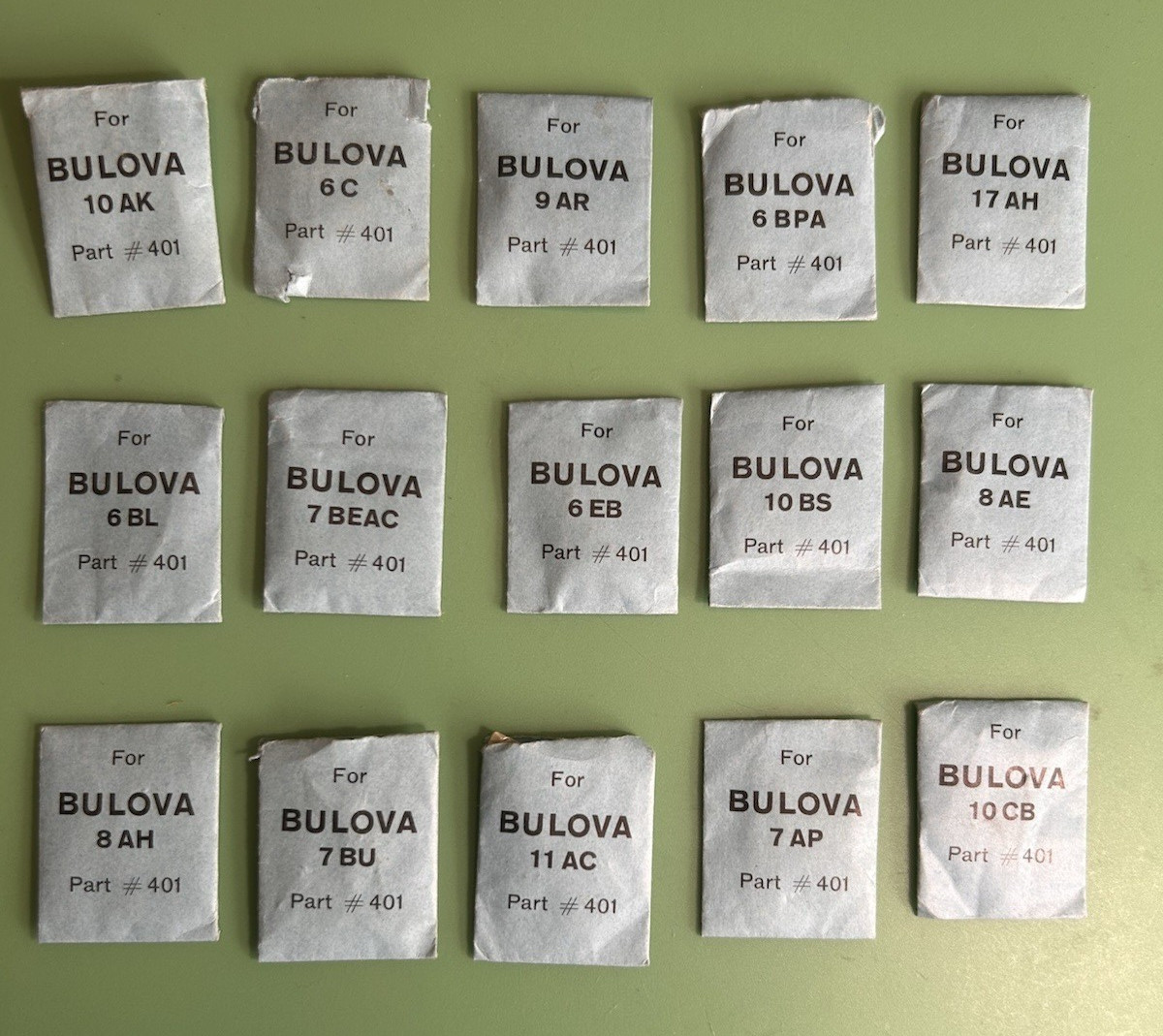 Bulova Part 401 – Winding Stems – Various Calibers – NOS – Original Packaging