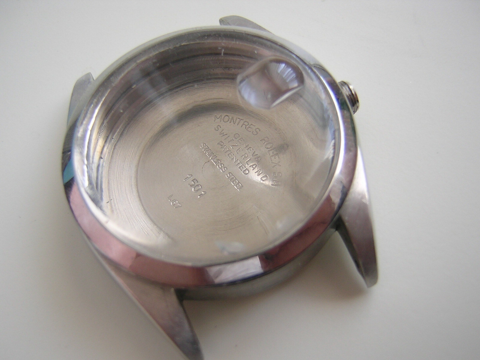 VINTAGE ROLEX OYSTER WATCH CASE REF 1500 …ALL STEEL Circa 1967..