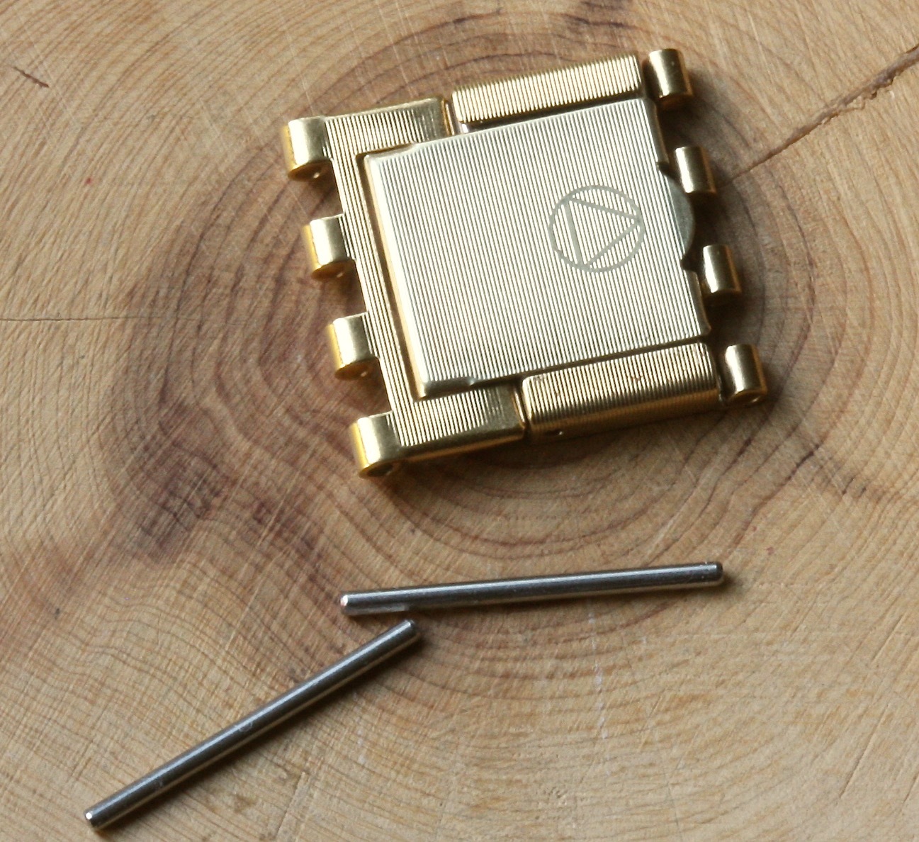 NSA band 7-row clasp yellow gold-plated New Old Stock 1960/70s NSA bracelet part