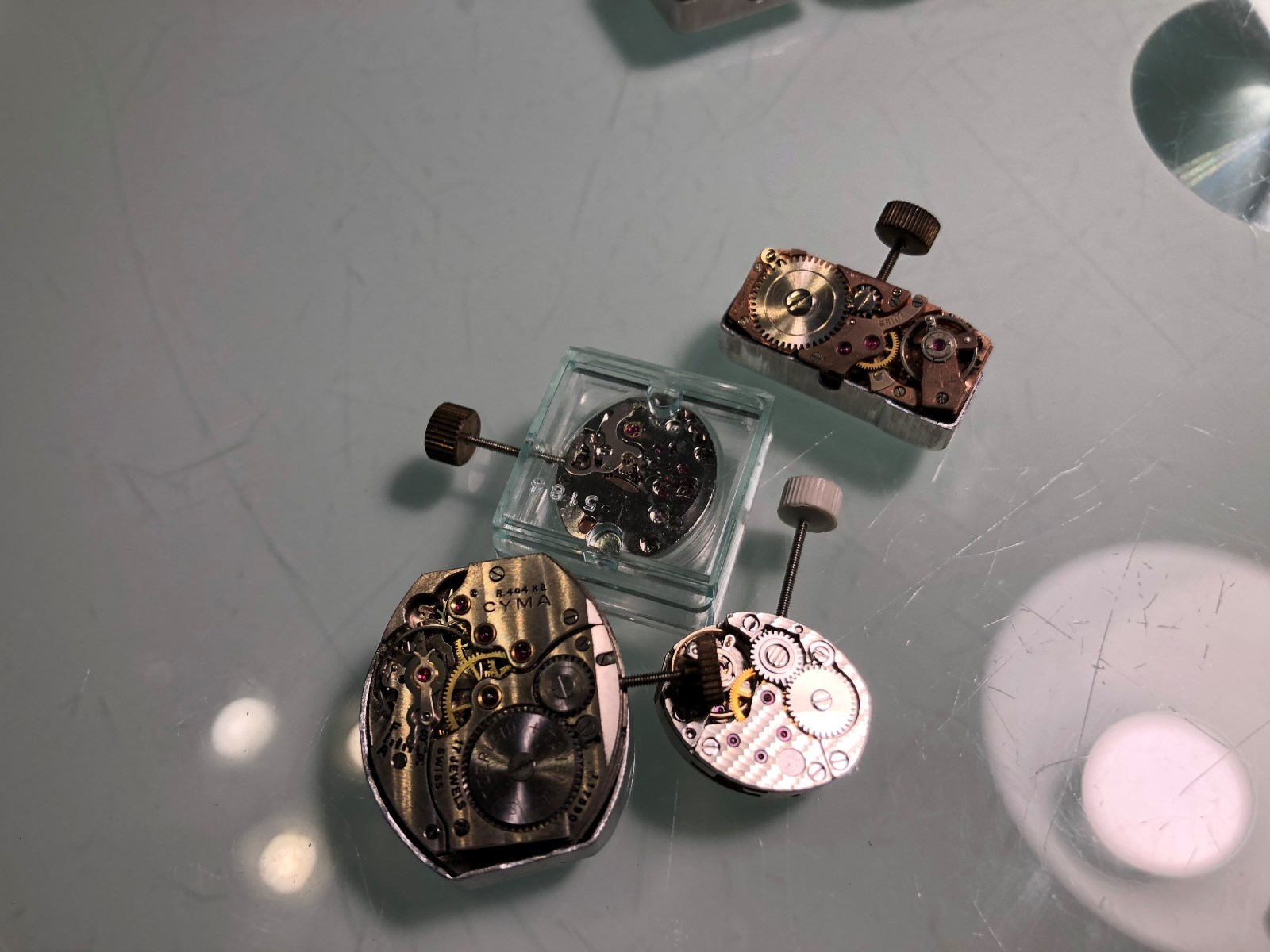 8 NEW OLD STOCK WRISTWATCH WIND-UP MOVEMENTS DOXA CYMA TISSOT & MORE