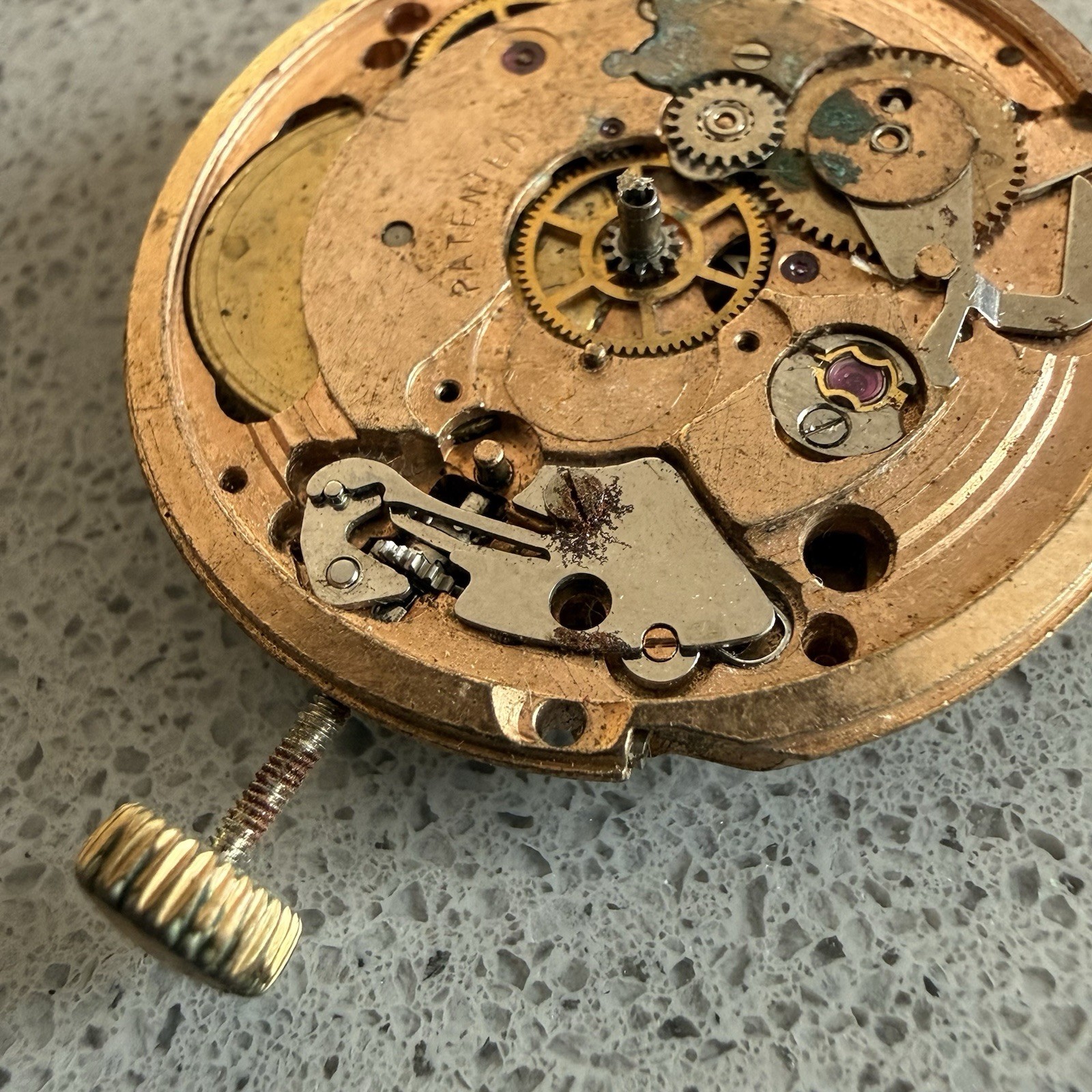 Vintage Swiss 25 Jewel Automatic Watch Movement 26mm Spares Repair