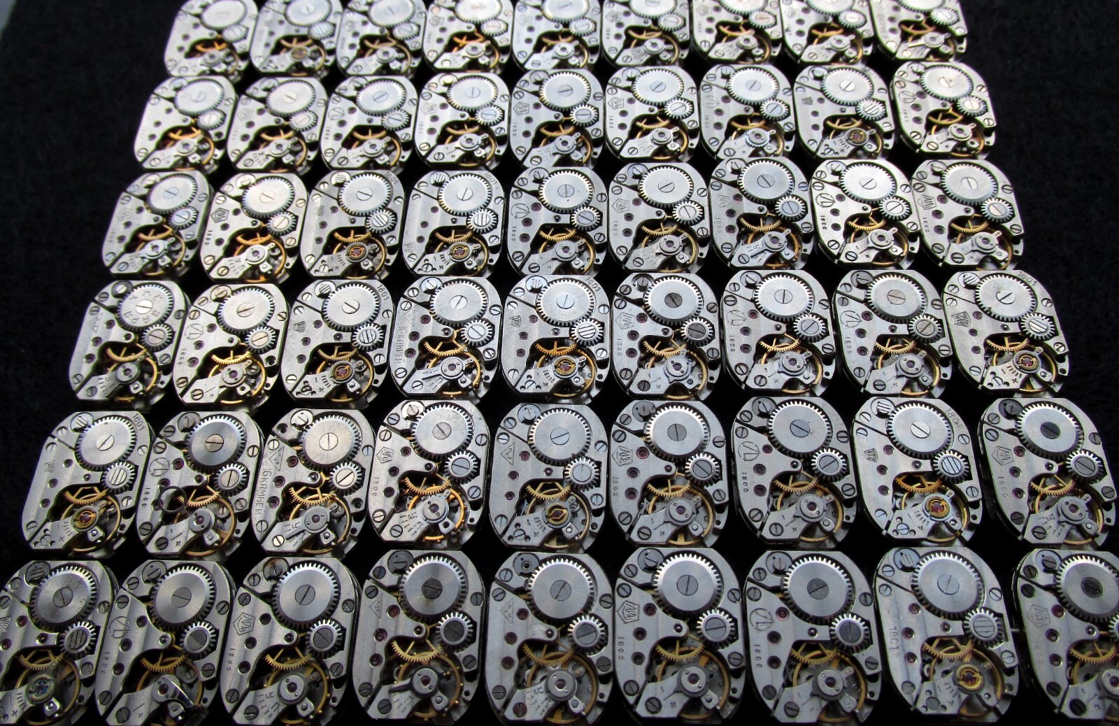 Lot 55 ladies watch movements LUCH Geneve Waves Anglage 14×18 mm. Steampunk Art