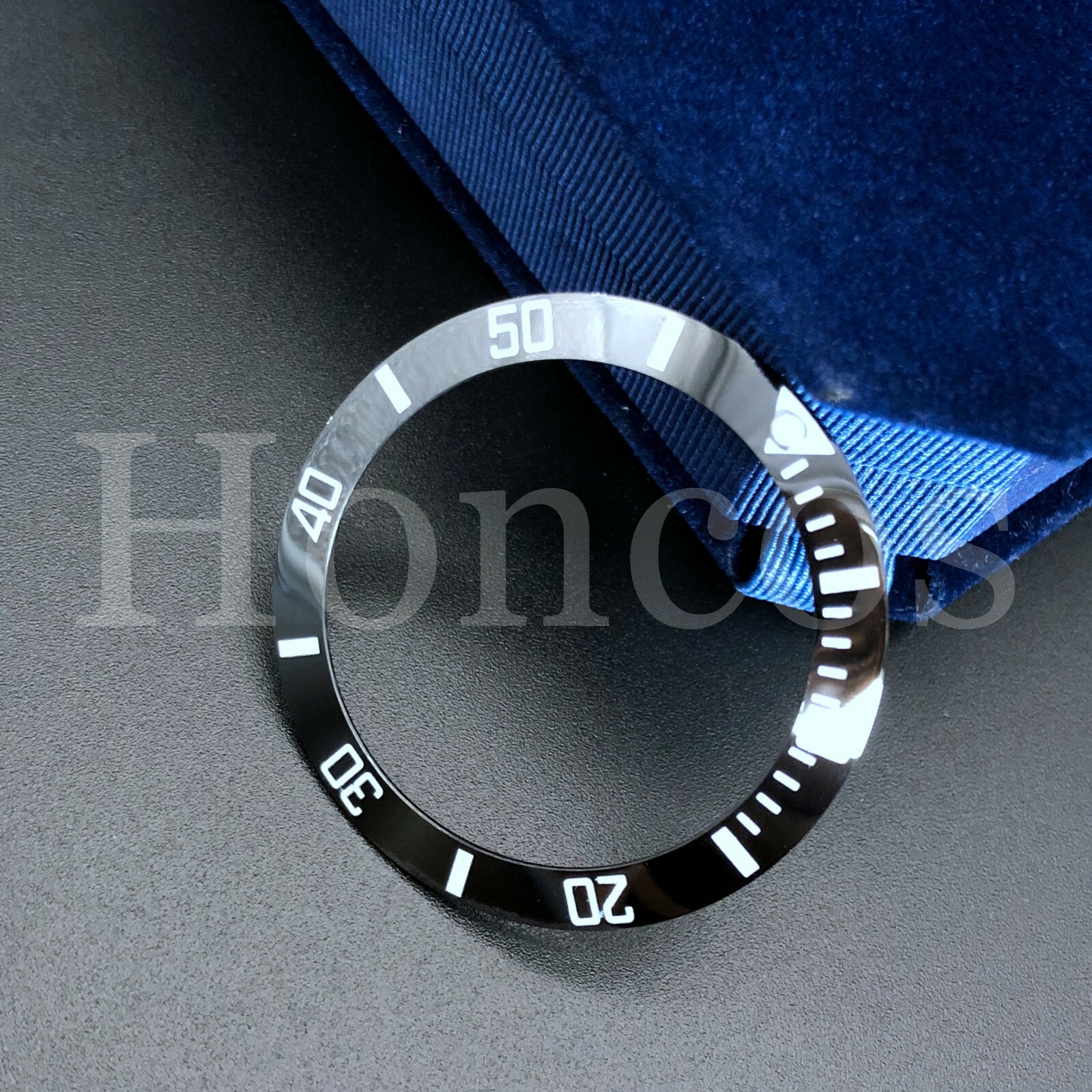 BEZEL INSERT FITS FOR ROLEX 40MM SEA DWELLER 16600 OR 16660 WATCH BLACK