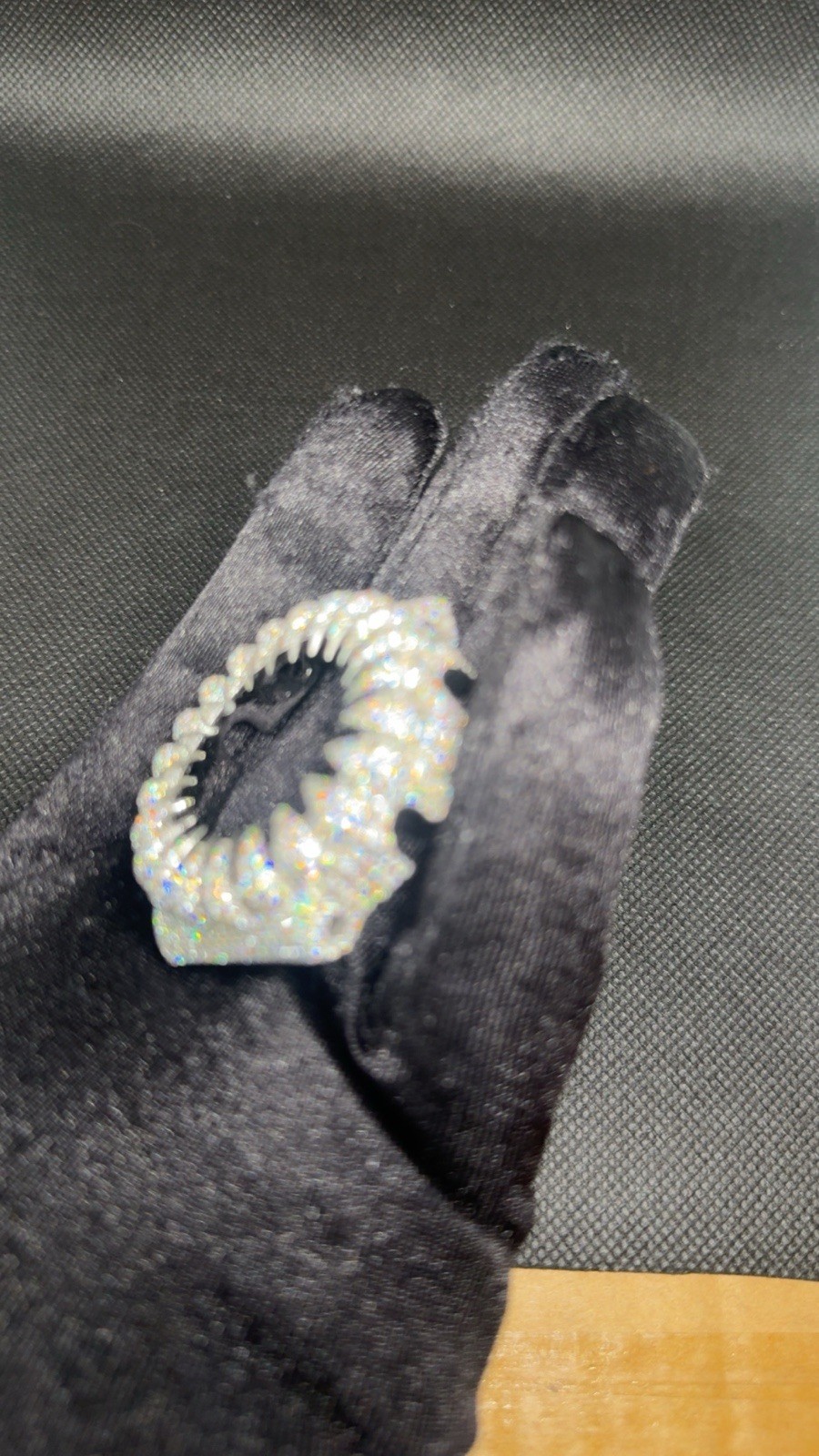 VVS Moissanite Iced Bezel For Casio G Shock GA-2100 Silver Spike Bust Down