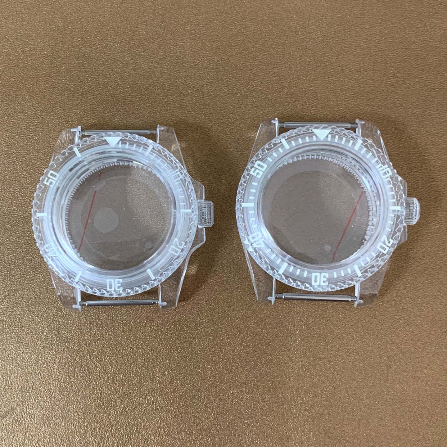 40mm Luminous Acrylic Crystal Transparent Mod Watch Case For NH35 NH36 Movement