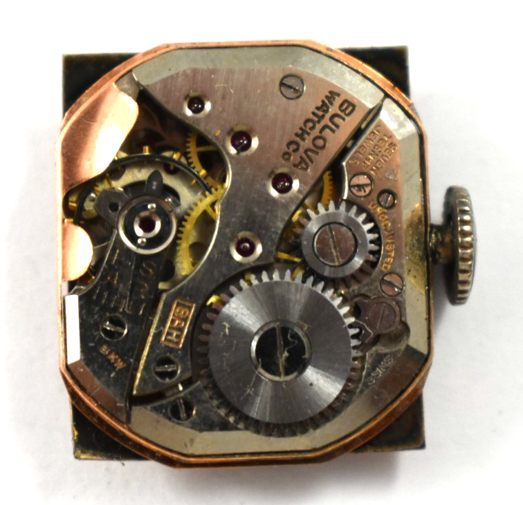 Vintage Bulova Manual Wind 17J 8AH Wrist Watch Movement lot.wq