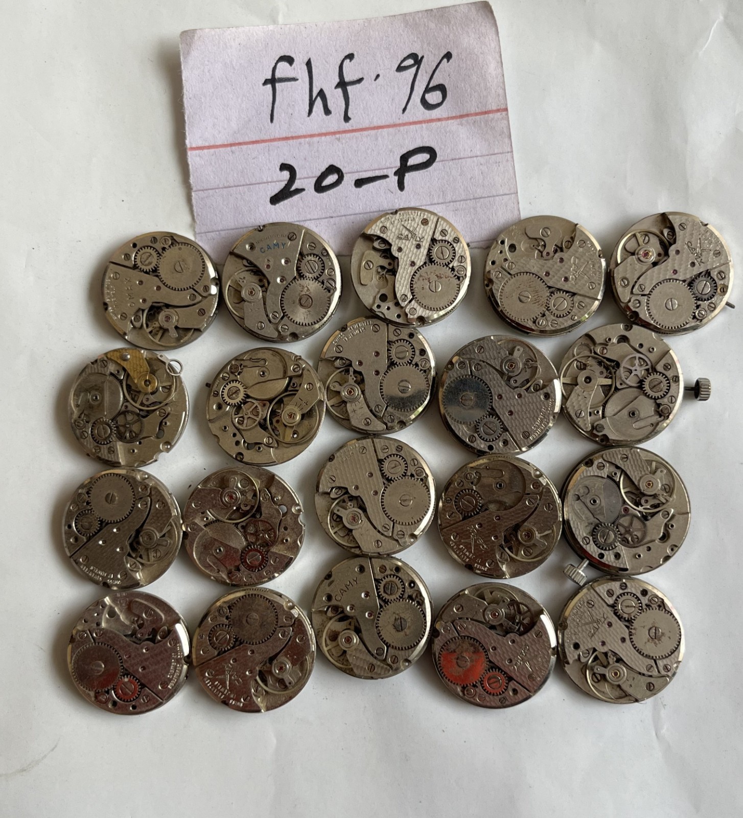 Lot of 30 Swiss FHF ST96 / FHF 96/FHF 96-4 Watch Movements – For Parts or Repair