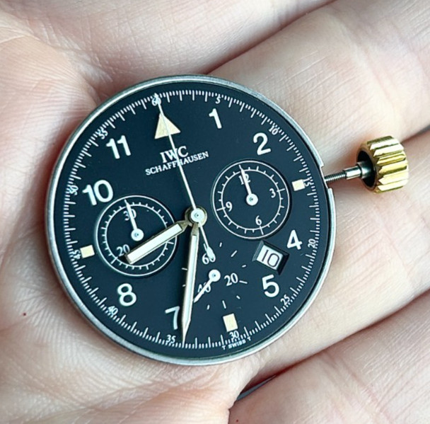 An IWC Schaffhausen Pilot’s Fleiger Chronograph Watch Dial & Movement ref 3740