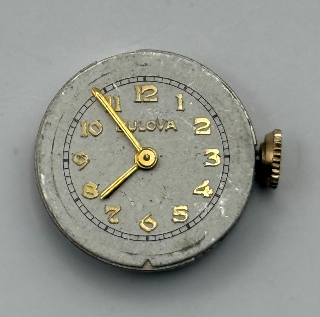 Bulova 7AM Watch Movement Running Swiss 17Jewels Manual Wind Parts Repair 17.1mm