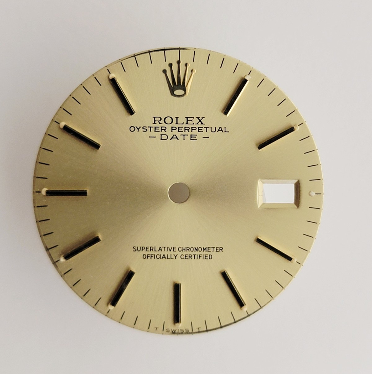 Genuine Factory Rolex Dial champagne Stick Date 34mm 15053, 15233, 15058