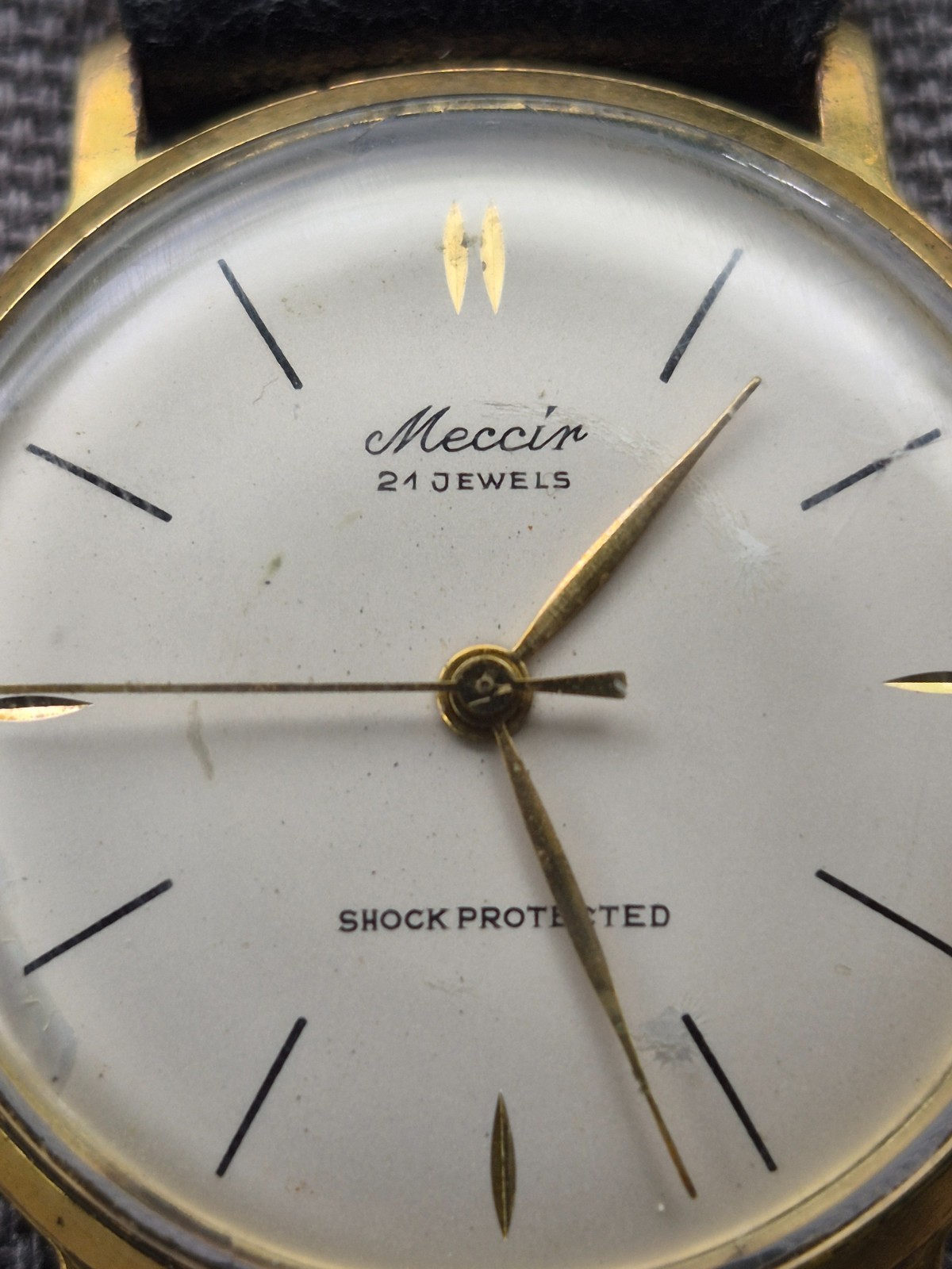MECCIR 21 Jewels Gold filled 1960s Vintage watch RUNNING