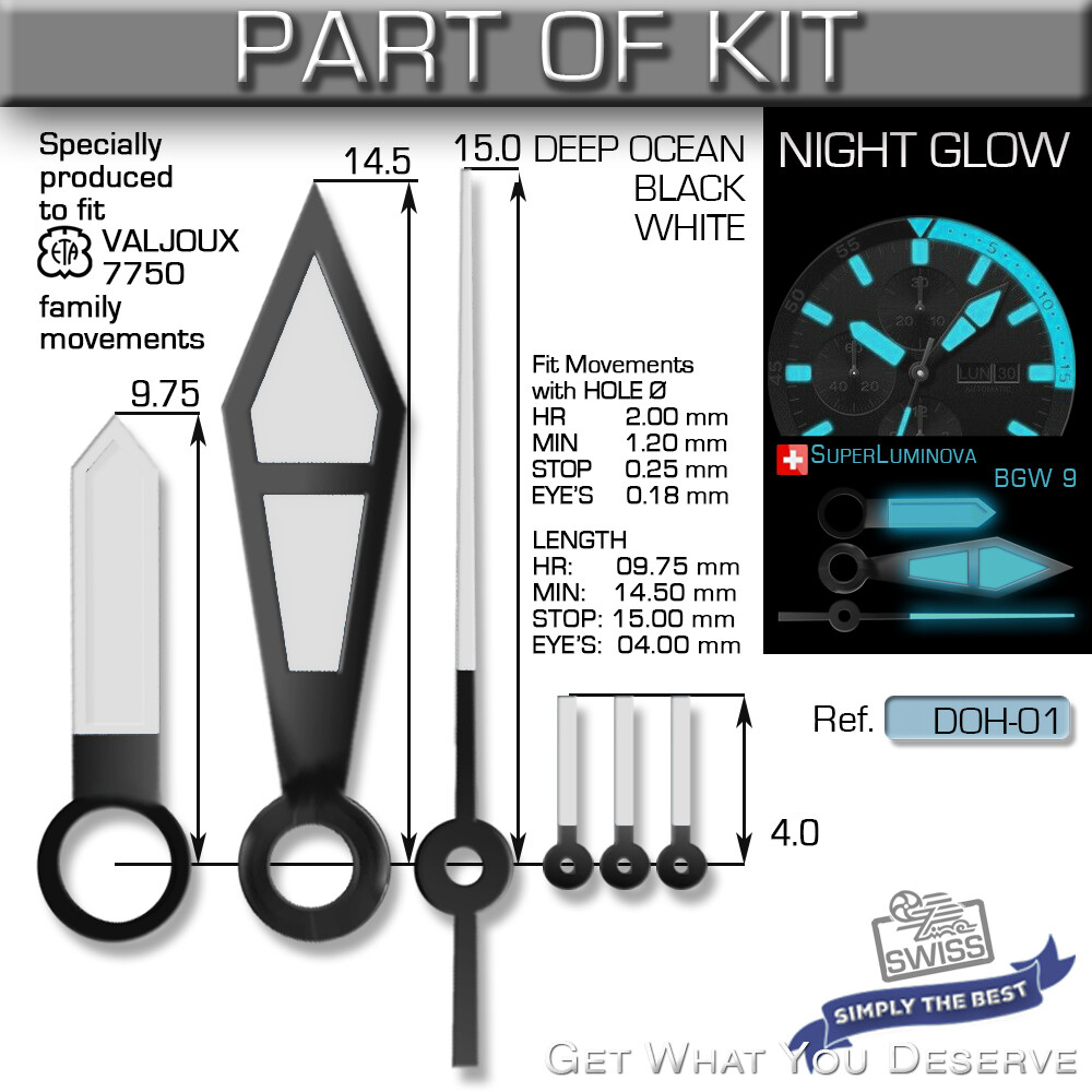 DO IT YOURSELF KIT: 7750 ETA-VALJOUX, DEEP OCEAN, 44 MM, 200M, KIT 01+02,