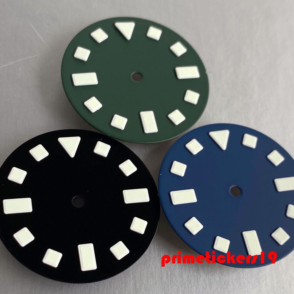 Black/Blue/Green 29mm Watch Dial Matte Face Fit NH35 Miyota8215 ETA2824 PT5000