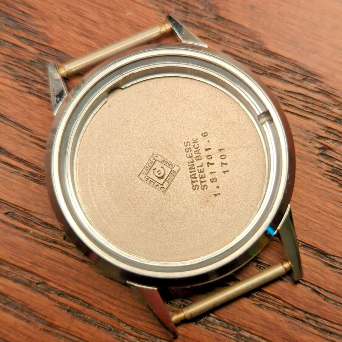 Cyma New Old Stock Watch Case from 1963, 35mm for Cal 484 28mm Movement