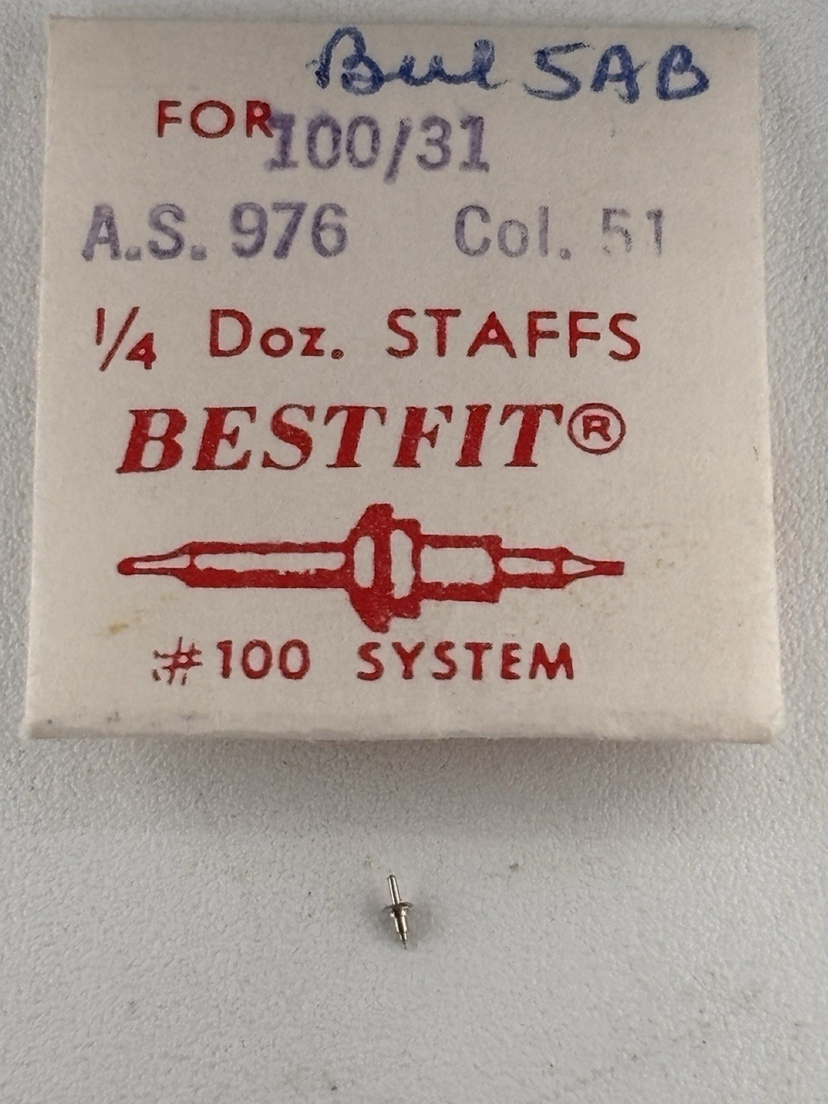 To Fit Bulova 5AB 100/31 AS 976 Balance Staff