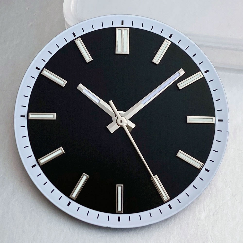 32mm Watch Dial Blue/Black/Green Color Brushed Texture Fit NH35 PT5000 Miyota82