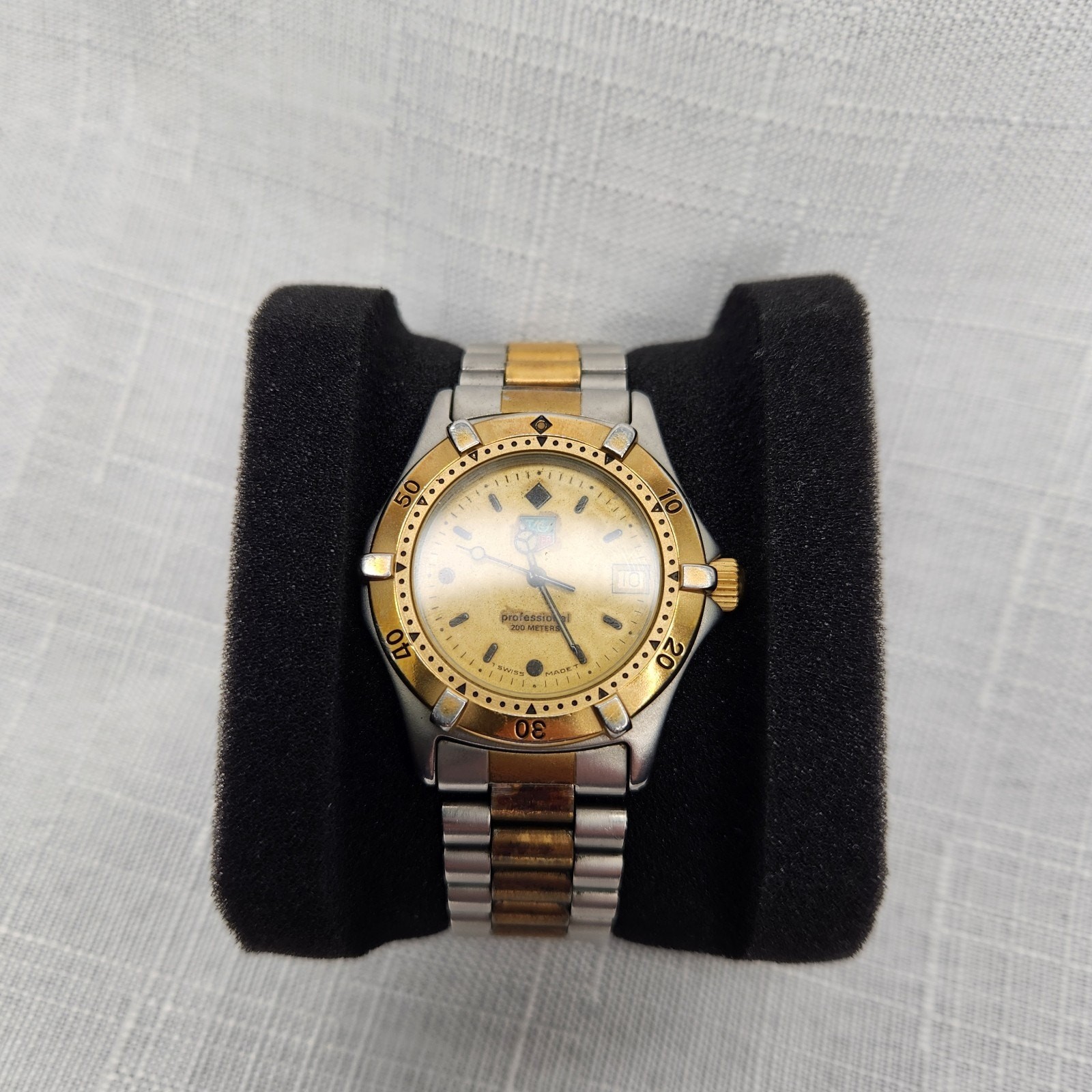 Tag Heuer Watch FOR PARTS 964.013 Gold and Silver Tone NOT WORKING