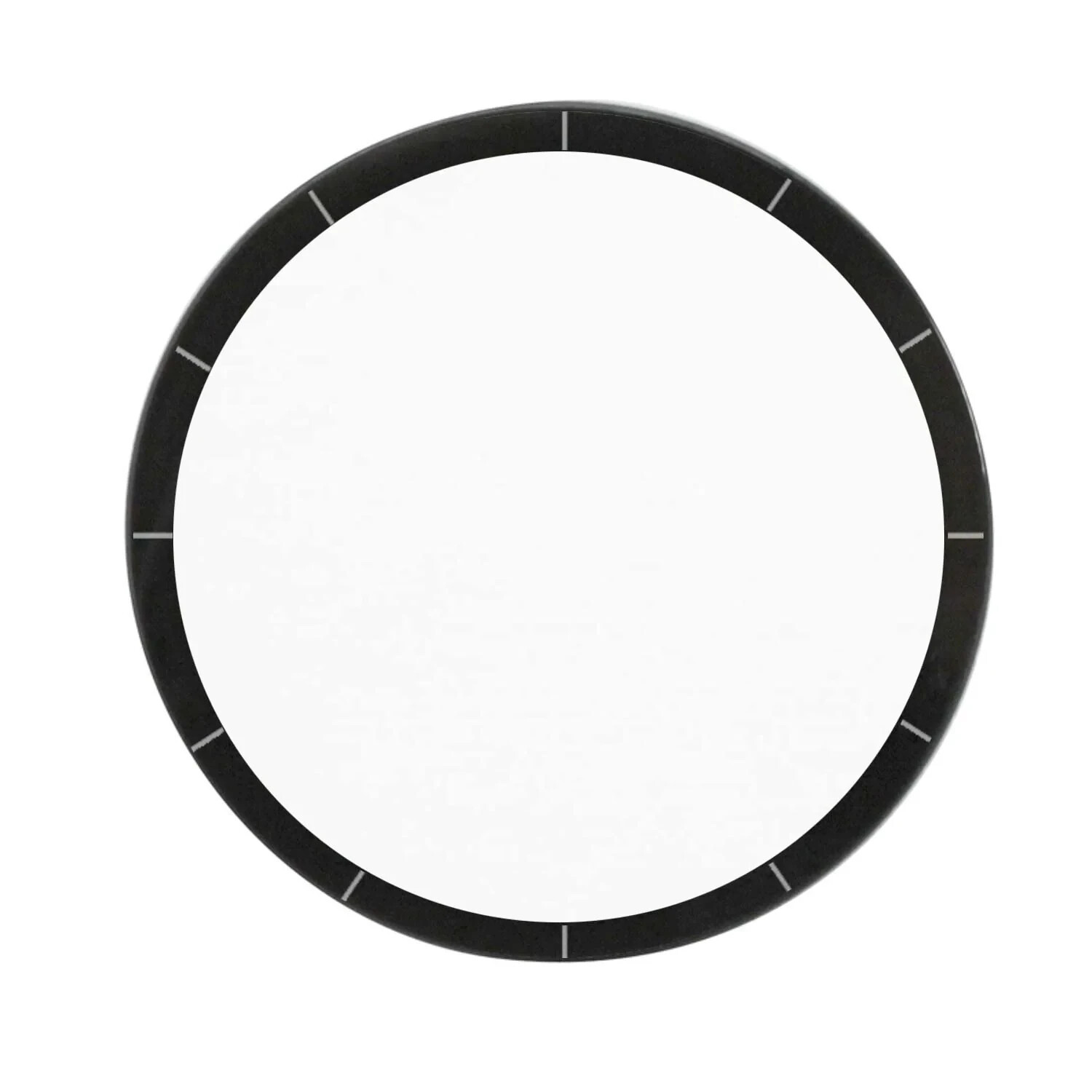 (38.5 x 1.30mm): 2mm Border Silver w/ Black Lines Crystal to fit Movado Bold