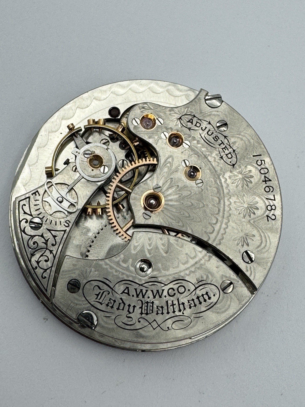 Vintage Lady Waltham 6s 16J Model 1890 Pocket Watch Movement For Parts Or Repair