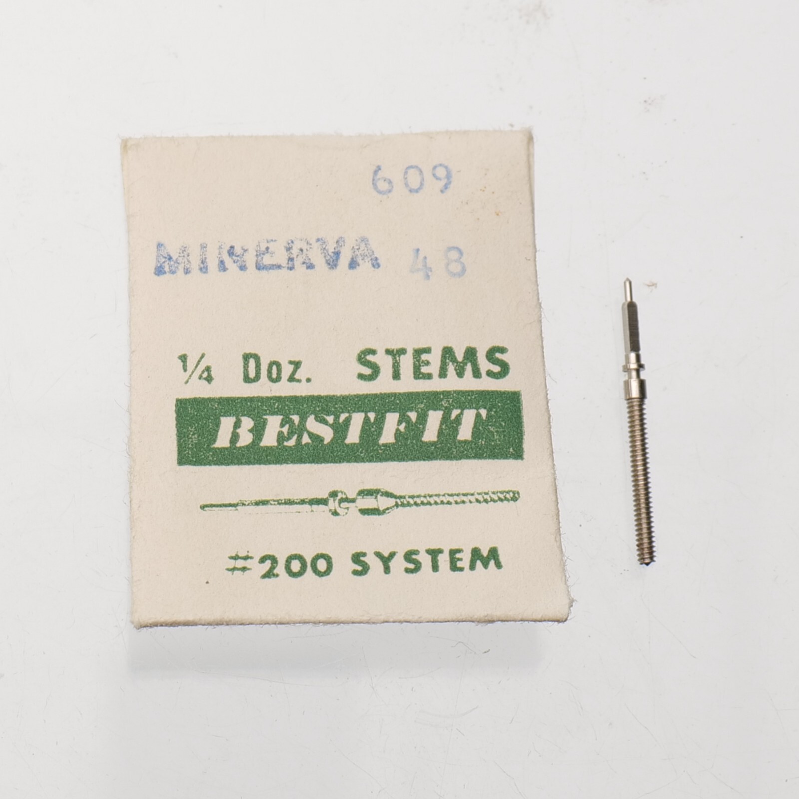 Minerva 48, 49, 50 Watch Stem – 200/609F BESTFIT NOS Watchmakers Part