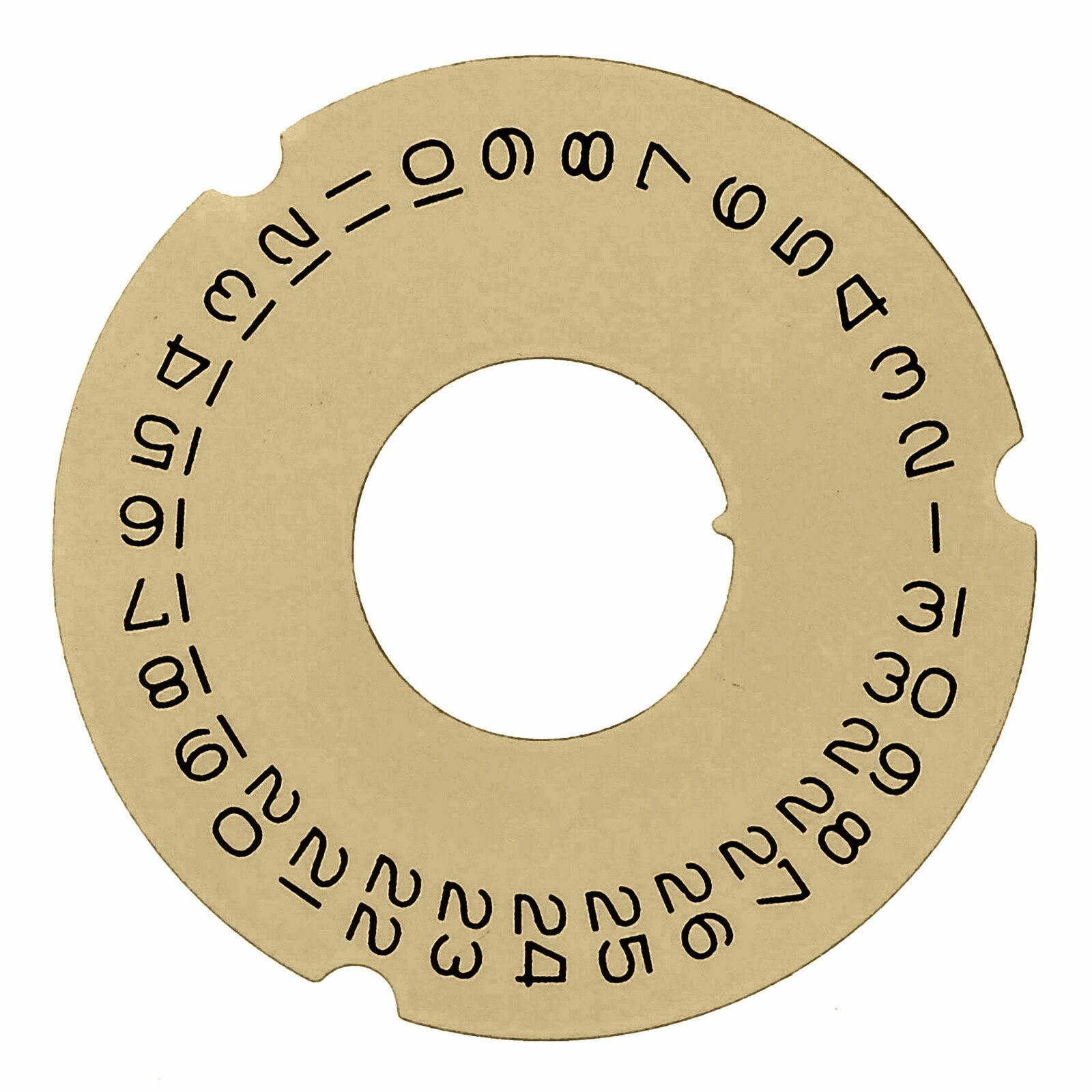 Date Disc For Rolex President 3055 Movement Champagne Yellow Color